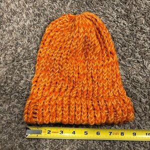 Orange Knit Beanie for Kids